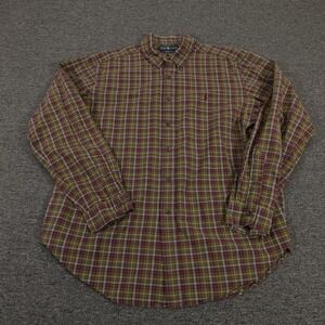 Ralph Lauren Shirt Mens XL Green Plaid Classic Fit Button Down Long Sleeve Top